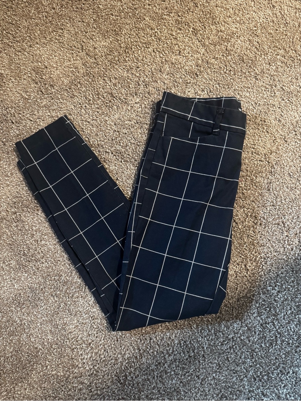 GAP Navy Windowpane Trousers